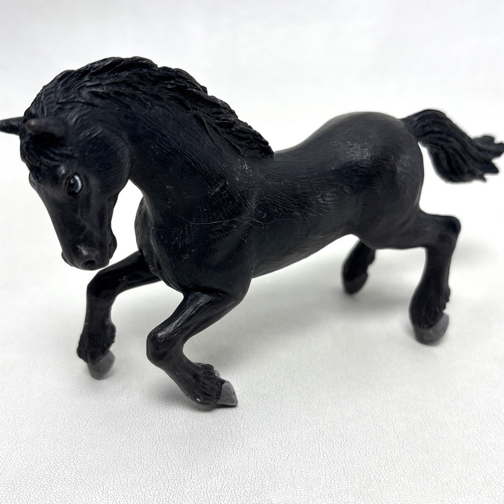 Schleich 1997 Friesian Black Stallion Horse Figure Retired Western‎ Cowboy 90s